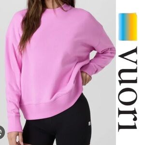 Vuori | Sedona Weekender Crewneck 
Sweatshirt | Size Large | Azalea Pink